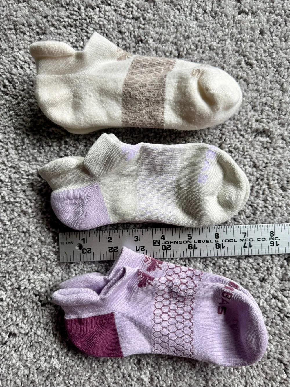 Purple Floral Ankle Socks size small